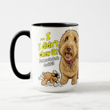 Caneca de cachorro engraçado Eu não mastiguei