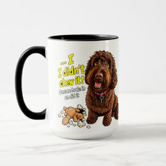 Caneca de Cachorro Engraçado Eu Não Mastiguei