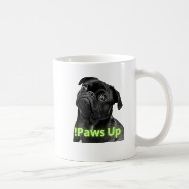 Caneca de Cachorro Fique Positivo – Desenho Minima (Direita)