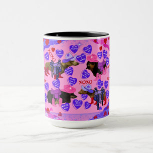 Caneca de Cachorro Salsicha do Dia dos Namorados
