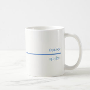 Caneca De Café Υ -  τ     durante o período - Letra grega Upsilon