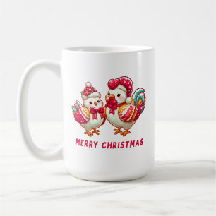 Caneca De Café С Galinhas de Natal, Galinhas de Fazenda de Natal