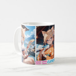CANECA DE CAFÉ かわいい猫耳娘のカップ