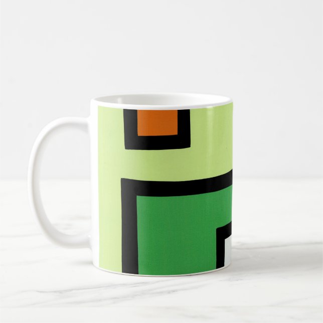 Caneca De Café 抽象画 モダン レトロ mapper #1 マグ (Esquerda)