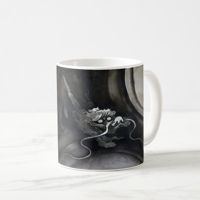 Caneca De Café 曾我蕭白『 龍図 』 , Japanese Dragon (Frente Esquerda)
