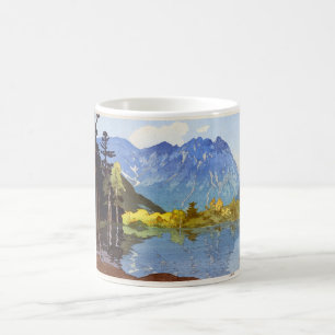 Caneca De Café 穂高岳, montagem Hotaka, Hiroshi Yoshida, Woodc