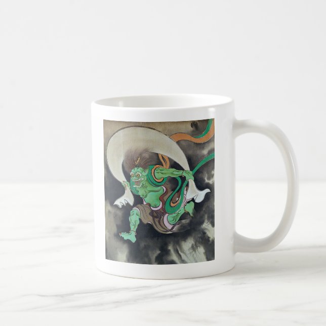 Caneca De Café 鈴木其一『風神雷神図』,Suzuki Kiitsu ,“Wind God and Thunder ” (Direita)