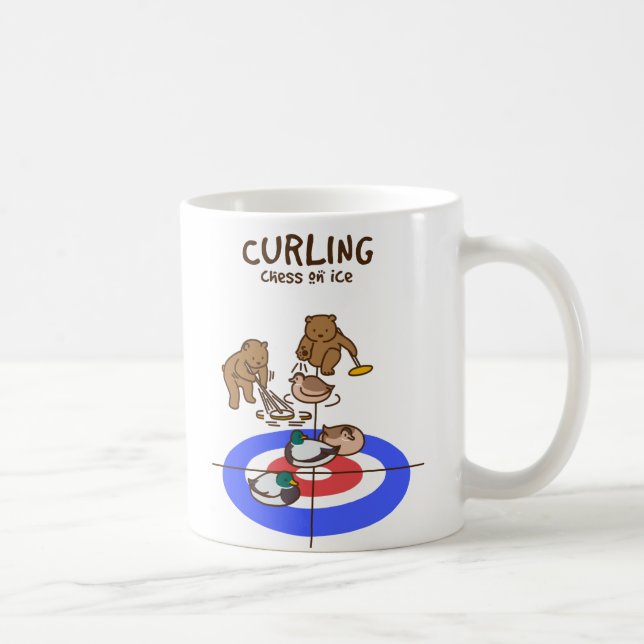 Caneca De Café 【鴨カーリング】 Mallard Curling (Direita)