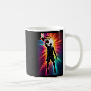 Caneca De Café 004 Silhueta De Um Jogador De Basquete