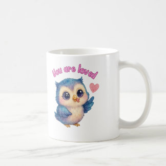 Caneca De Café 01 Você É Amado - Coruja Bonita para Autoamor e Po