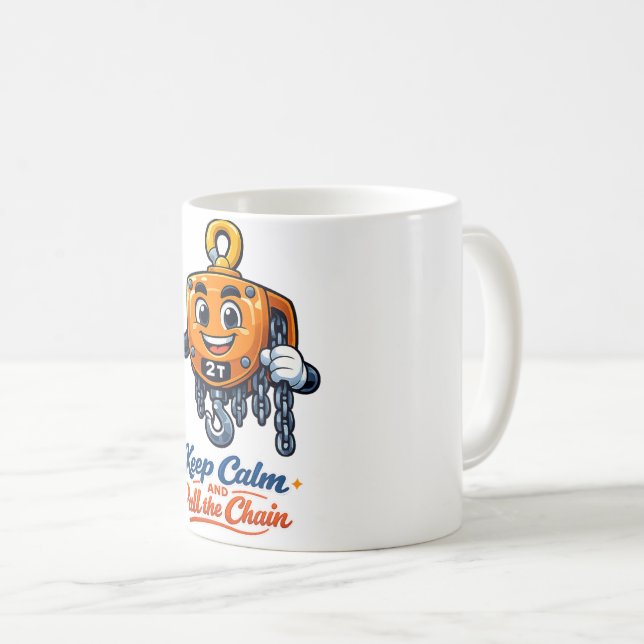 Caneca De Café 0528AC20A1 Talha de Corrente Que Faz o Trabalho (Frente Esquerda)