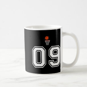 Caneca De Café 09 Número de Estilo de Basquete Vintage White Prem