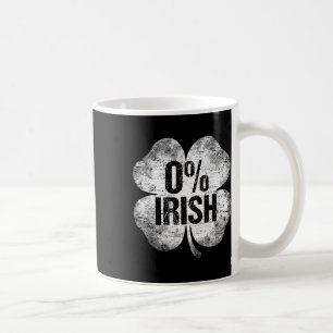Caneca De Café 0% Irlandês Trevo Dia de São Patrício Engraçado Sã