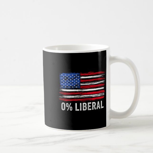 Caneca De Café 0% Liberal Zero Percent Anti Liberal Republican Ta (Direita)