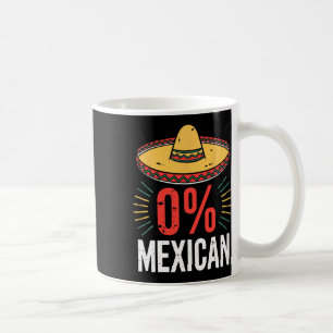 Caneca De Café 0% Mexicanos Camisas Engraçadas Mulheres Cinco De
