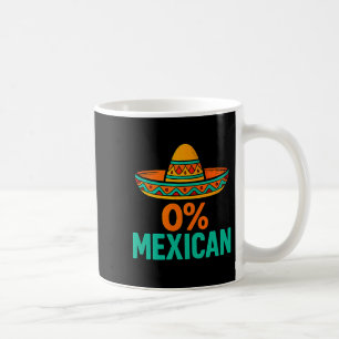 Caneca De Café 0 por cento mexicano divertido cinco de maio sombr
