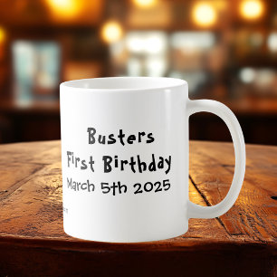 Caneca De Café 1º Aniversário do Pet Foto PERSONALIZAR