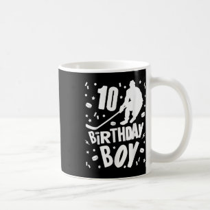 Caneca De Café 10º Aniversário Garotos De Hóquei No Gelo De 10 An