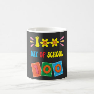Caneca De Café 100º dia da escola, 100 dias engraçados