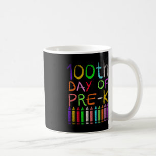 Caneca De Café 100º Dia De Estudante Pré-K Presente Feliz 100 Dia