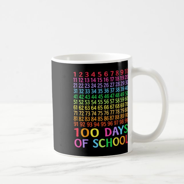 Caneca De Café 100º Dia de Professores Crianças 100 Dias de Matem (Direita)