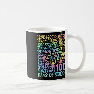 Caneca De Café 100º Dia de Professores Crianças 100 Dias de Matem