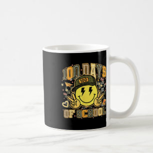 Caneca De Café 100º Dia De Sorriso Escolar Rosto Camo Professor C