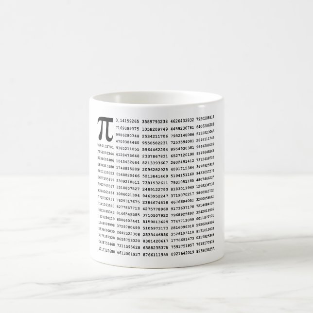 Caneca De Café 1000 Primeiros Dígitos Número Pi| Símbolo matemáti (Centro)