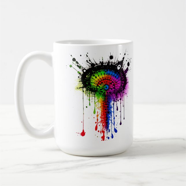 Caneca De Café 1005 Groovy Rainbow Inkblot (Esquerda)