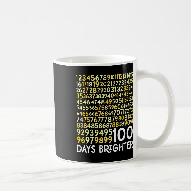 Caneca De Café 100.º Dia de Professora Escolar 100 Dias de Matemá (Direita)