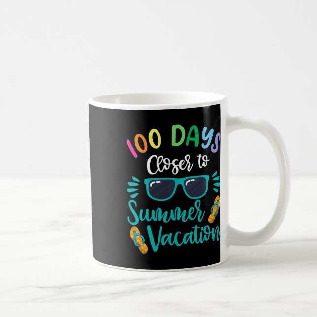 Caneca De Café 100 Days Of School Teacher Shirt  (Direita)
