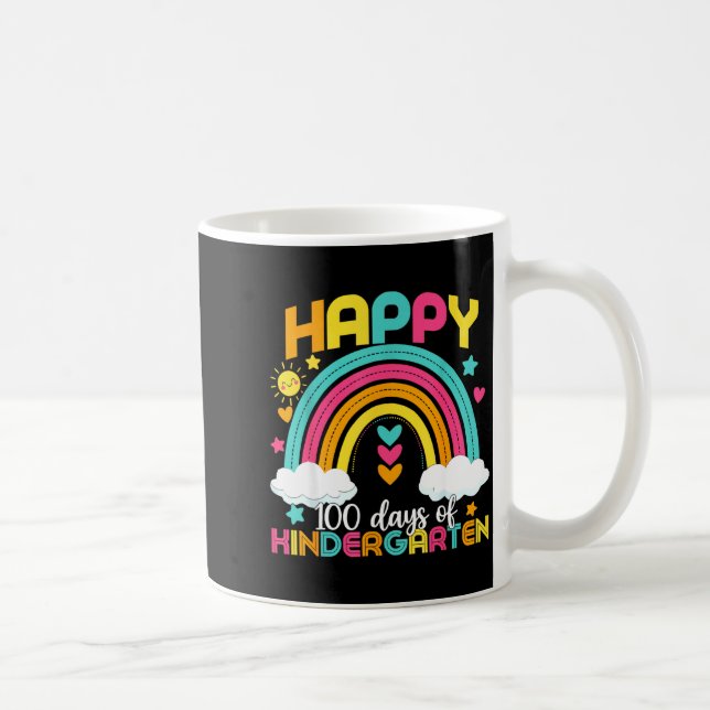 Caneca De Café 100 Days Smarter 100th Day Of Kindergarten Teacher (Direita)
