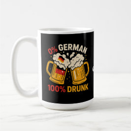 Caneca De Café 100% de Bebado alemão Funny Oktoberfest Beer Lover