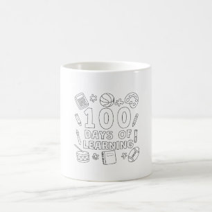 Caneca De Café 100 Dias, 100 Sorrisos, 1 Professor Incrível
