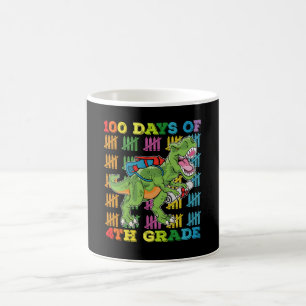 Caneca De Café 100 Dias Da 4ª Série Escola De Dinossauros T Rex