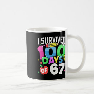 Caneca De Café 100 Dias De 67 100º Dia De Escola Crianças Profess