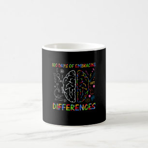Caneca De Café 100 Dias De Abraçar Diferenças Conscientização do