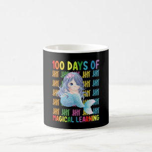 Caneca De Café 100 Dias De Aprendizado Mágico Escola de Sereias