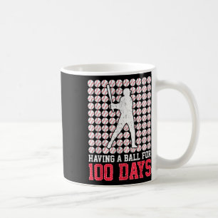 Caneca De Café 100 Dias De Basebol Escolar 100.º Dia Para Rapazes