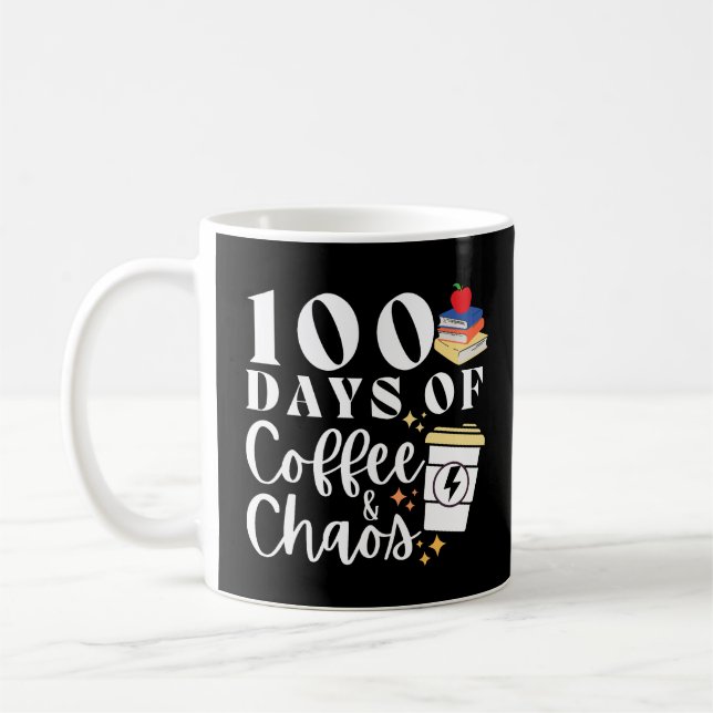 Caneca De Café 100 Dias De Café E Caos (Esquerda)