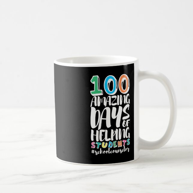 Caneca De Café 100 Dias De Conselheiro Escolar Para Estudantes (Direita)