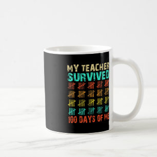Caneca De Café 100 Dias de Crianças Escolares 100º Dia do Costu E