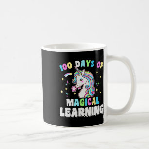 Caneca De Café 100 Dias De Crianças Mágicas De Unicórnio Figuram