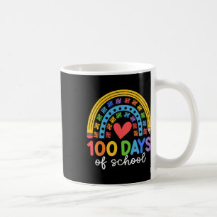 Caneca De Café 100 Dias De Design De Celebração Do Arco-Íris Esco