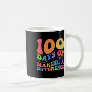 Caneca De Café 100 Dias De Diferença De Fazer 100º Dia De Chá Esc