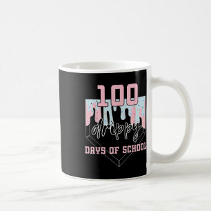 Caneca De Café 100 Dias De Disquete Do Sorvete 100º De Baseball E