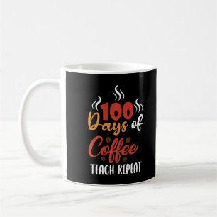 Caneca De Café 100 dias de Ensino de Café Repetir Professores Des