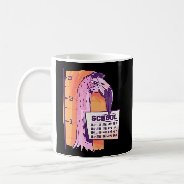 Caneca De Café 100 Dias De Ensino Engraçado Contigo Flamingo T (Esquerda)