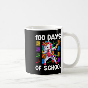 Caneca De Café 100 Dias De Escola 100.º Dia Da Escola Unicórnio G