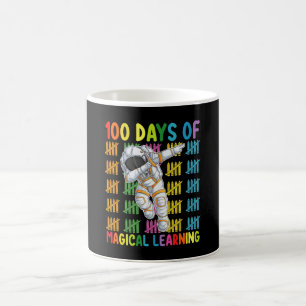 Caneca De Café 100 Dias De Escola Astronauta De Aprendizado Mágic